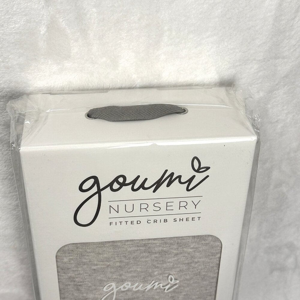 Goumi Nursery Fitted Crib Sheet Beige Bamboo Organic Cotton Standard Size NWT - Picture 6 of 8